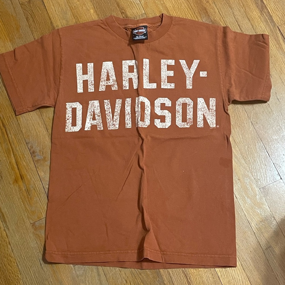 Orange Harley Davison